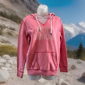 Women’s Under Armour Stitch Pink Spell Out Hoodie Size Small